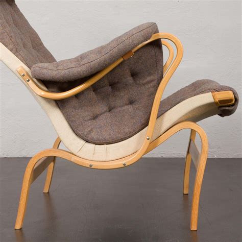 Fauteuil vintage Pernilla en contreplaqué de hêtre courbé par Bruno