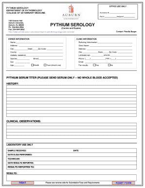 Fillable Online Vetmed Auburn DEPARTMENT OF PATHOBIOLOGY Vetmed