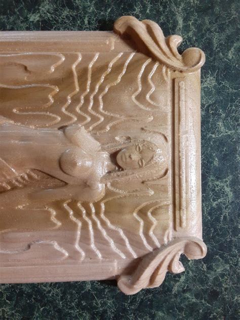 Wood Carving Nude Toppless Woman Carved In Poplar Wood 6 1 8 W By 11