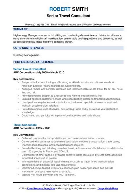 Travel Consultant Resume Samples Qwikresume