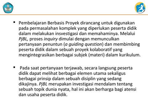 Model Pembelajaran Project Based Learning Pjbl Ppt Free Download