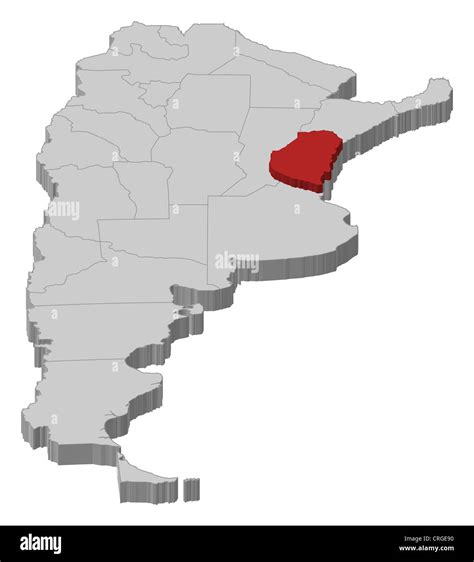 Mapa político de Argentina con varias provincias donde se resalta de