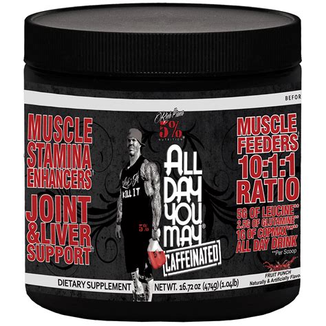 Rich Piana 5 Alldayyoumay Caffeinated Bcaa