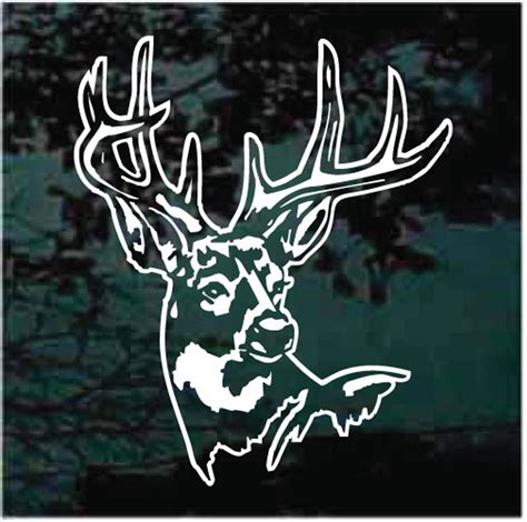 Detailed Deer Head Car Window Decals & Stickers | Decal Junky