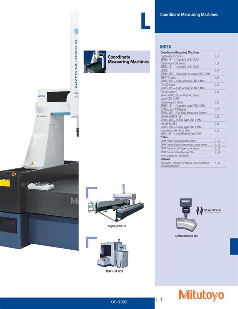 PDF L Coordinate Measuring Machines INDEX Meril Coordinate