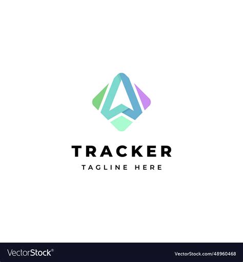 Colorful tracker logo Royalty Free Vector Image