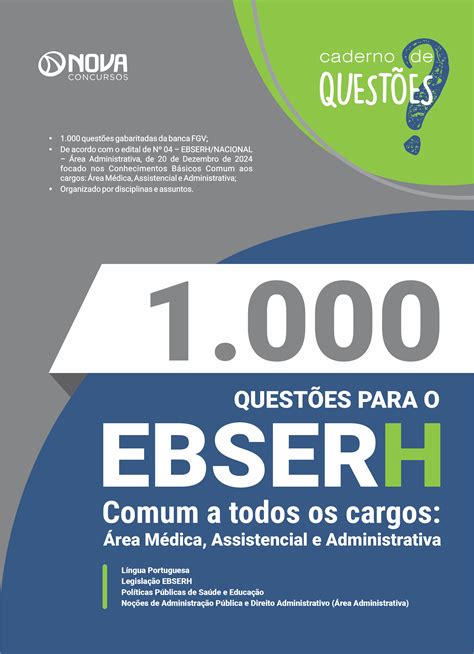 Livro 1 000 Questões Gabaritadas para o EBSERH Comum a Todos os