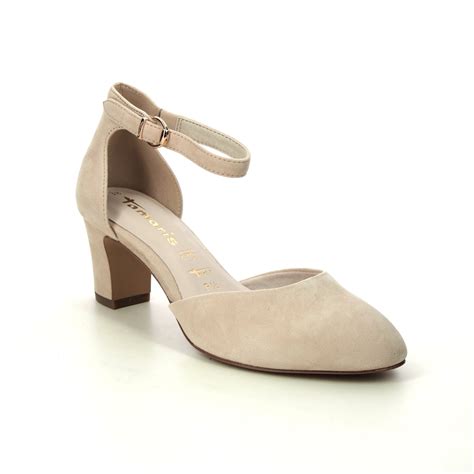 Tamaris Gala Daenerys Nude Suede Womens Court Shoes 22401 42 251