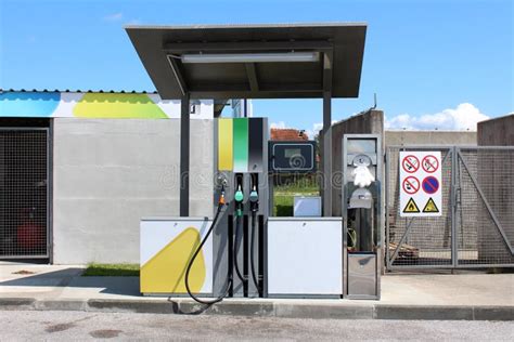 Gas Station Pump With Lpg And Two Different Fuel Types With Digital