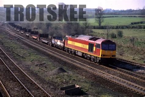 35mm Slide Br British Rail Diesel Loco Class 60 60049 Clay Cross 1997