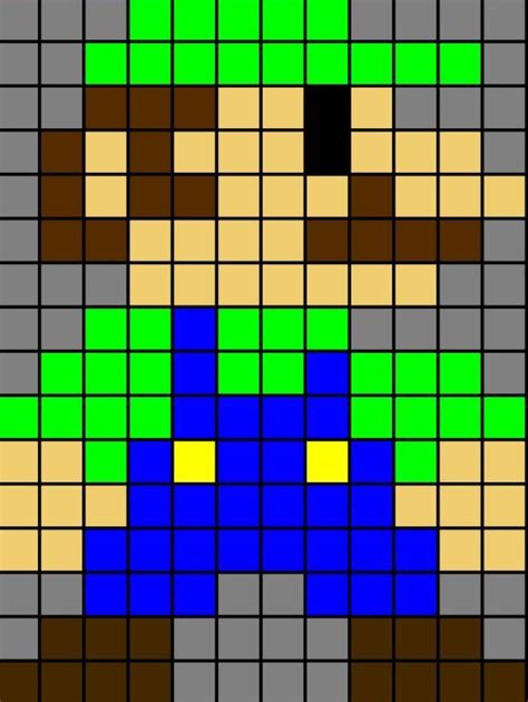 Pixel Art Grid Luigi Pixel Art Grid Gallery Images