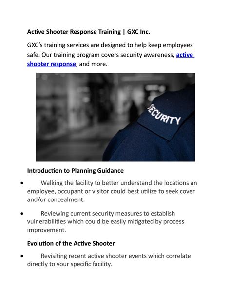 Active Shooter Response Training Gxc Inc By Gxc Inc Issuu