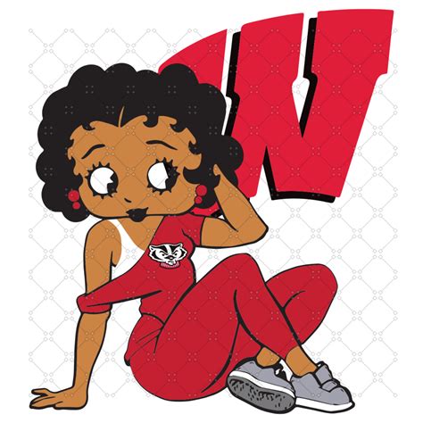 Wisconsin Badgers Betty Boop Sport Svg Football Svg Inspire Uplift