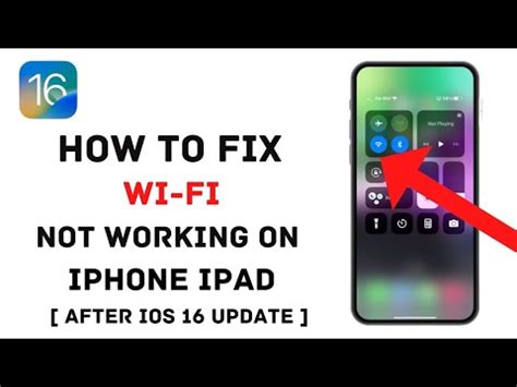 Fix Wi Fi Not Working On IPhone IPad After IOS 16 Update Fix IPhone