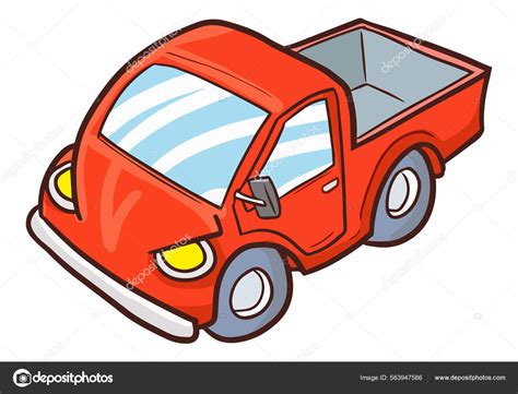 Illustration Cartoon Car Red Handle Stock Illustration by ©Wirestock ...