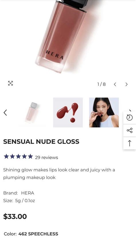 HERA 462 Speechless Sensual Nude Gloss Beauty Personal Care Vision Care On Carousell