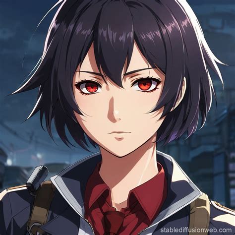 Anime Character with Shadow Abilities | Stable Diffusion Online