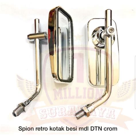 Jual Cod Promo Spion Kotak Chrome Classic Universal Cb Gl Mp Tiger