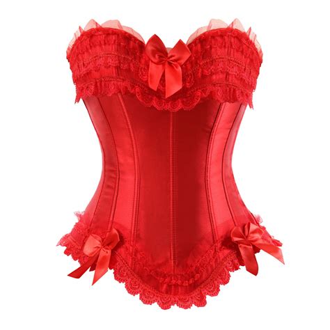 Bzgtzt Corset Bustier For Women Lingerie Bodyshaper Top Sexy Vintage S Renaissance Lace Trim