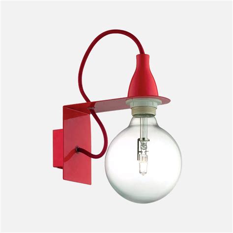 Ideal Lux Minimal Ap Lampada Moderna Da Parete Rosso