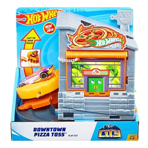 Set de Juego Hot Wheels Mattel City Estación de Pizza Walmart en línea