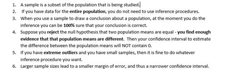 Solved 1. A sample is a subset of the population that is | Chegg.com 