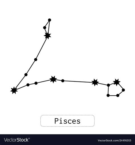 Pisces Constellation Horoscope Zodiac Sign Vector Image On Vectorstock