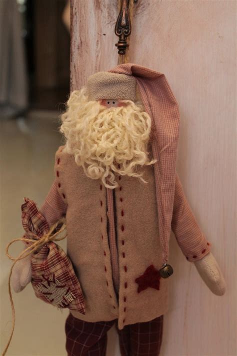 Handmade Santa Clause Doll Primitive Santa Country Christmas Etsy