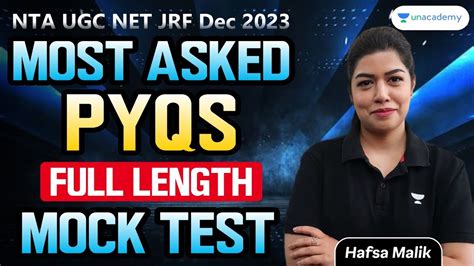 NTA UGC NET Dec 2023 Most Asked PYQs Of Psychology Hafsa Malik Full