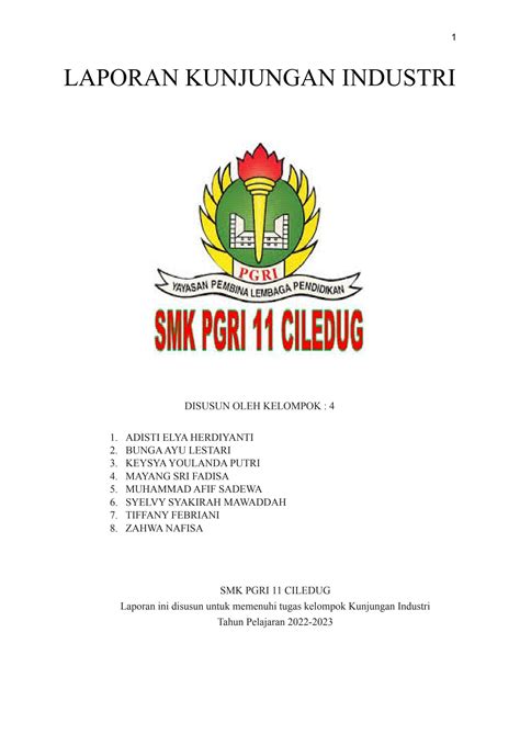 cara membuat laporan kunjungan industri 2