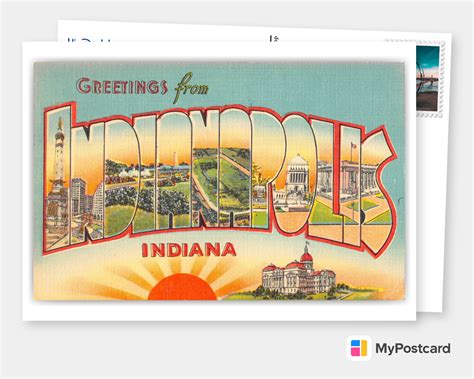 Indianapolis Indiana Greetings Vintage And Antique Postcards 🗺 📷 🎠