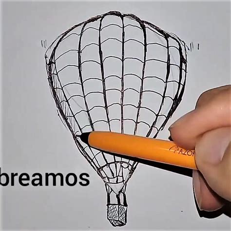 Dibujo Con Bol Grafo De Un Globo Aerost Tico Castillo De Cart N