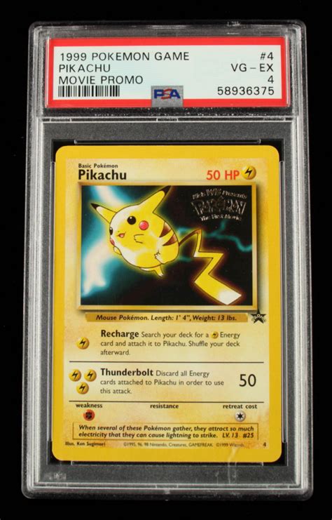 Pikachu 1999 02 Pokemon Wizards Of The Coast Black Star Promos 4 PSA