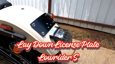 Harley Davidson Low Rider S Lay Down License Plate Install