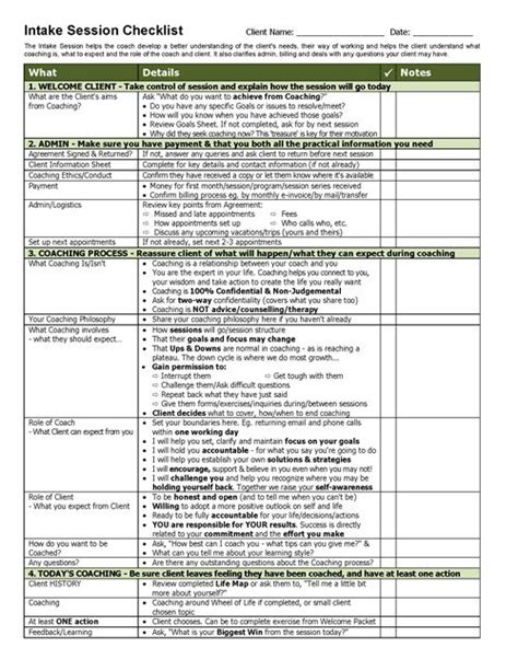 Coaching Intake Form Template TUTORE ORG Master Of Documents