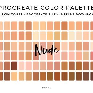 Procreate Skin Tones Palette Nude Color Palette Procreate Etsy