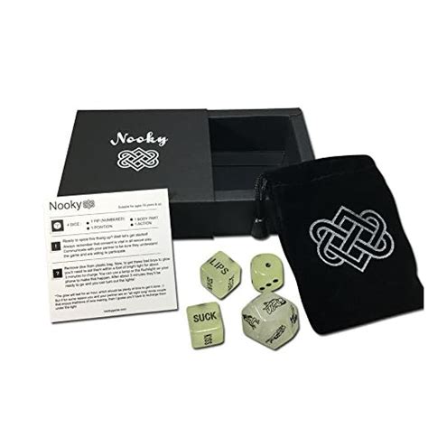 Premium Erotic Fun Sex Dice Game By Nooky Dice Spice Up Your Nights Glow In The Dark Sexy