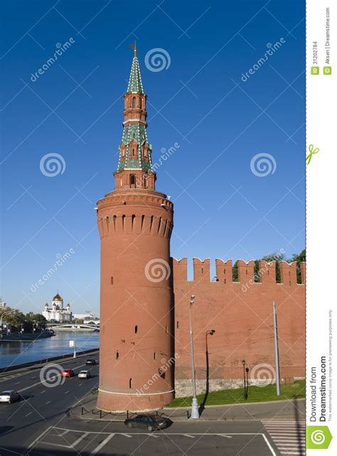 Constantine Und Helen Tower Des Moskaus Der Kreml Stockfoto Bild Von