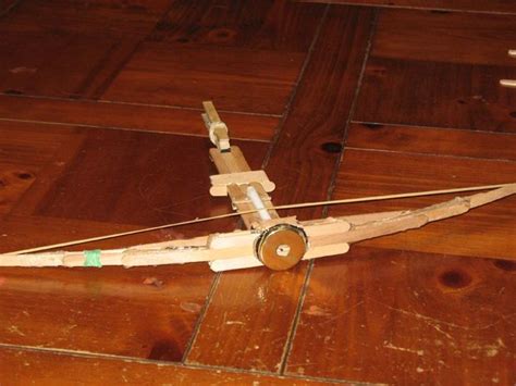 Popsicle Stick Crossbow Popsicle Sticks Homemade Crossbow Crossbow