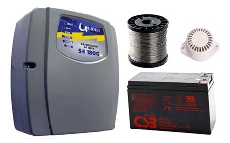 Kit completo de central de valla eléctrica con alarma Sh1800 1 Tx 110