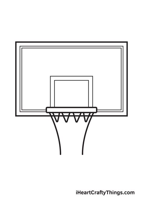 Basketball Hoop Drawing - How To Draw A Basketball Hoop Step By Step