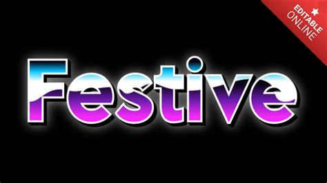 Festive | Text Effect Generator