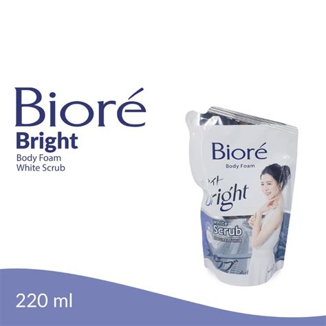 Jual Biore White Scrub Body Foam 220 Ml Kemasan Refill Di Seller