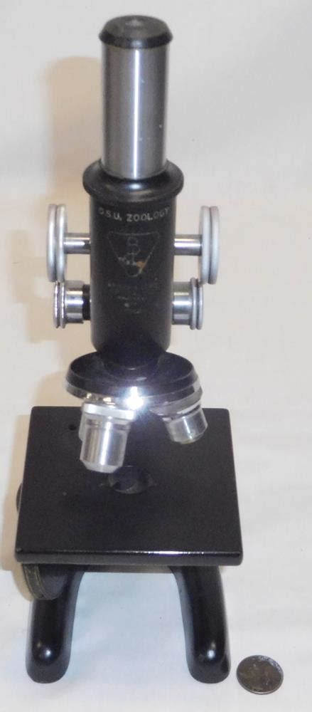 Lot Vintage 1940s Bausch And Lomb Optical Co Tn5262 Microscope