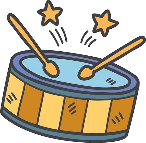 Premium Vector | Hand Drawn cute drums illustration