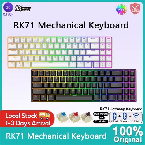 Royal Kludge Rk Mechanical Keyboard Keys Dual Modes Hot Swap Rgb