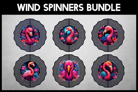 Rainbow Flamingos Wind Spinner Sublimation