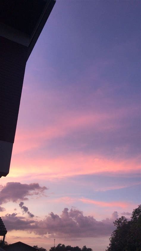 Pink and Purple Sunset Sky