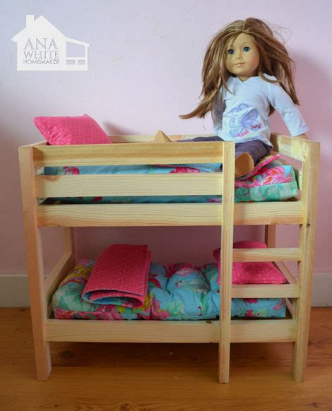 Ana White | Doll Bunk Beds for American Girl Doll and 18" Doll - DIY ...