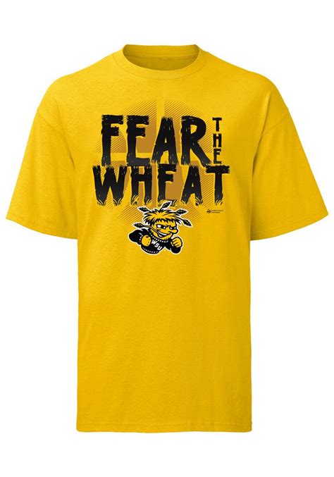 Wichita State Shockers T Shrit Mens Gold Fear The Wheat T Shirt Go Shox Pinterest